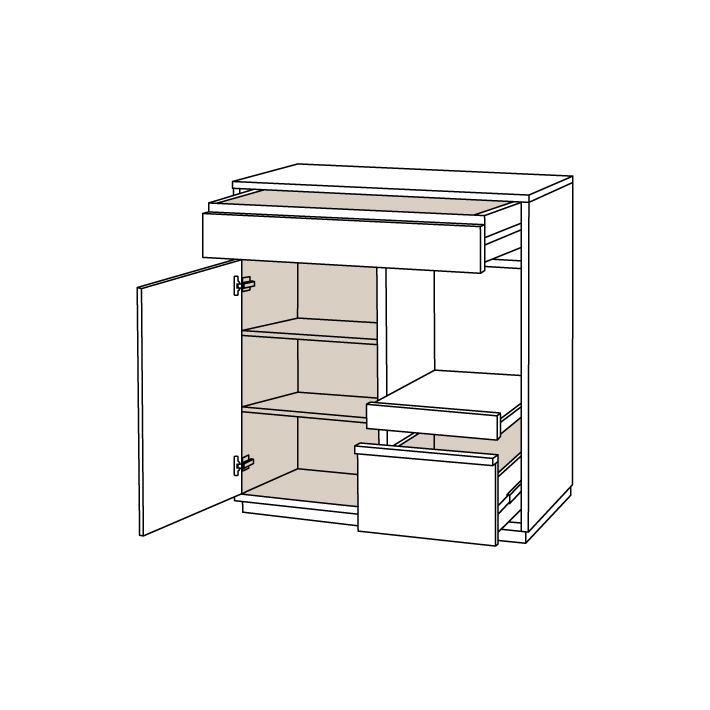 WICK(ウィック) キッチンカウンター W800 | キッチン収納 | unico（ウニコ）公式 - 家具・インテリアの通販