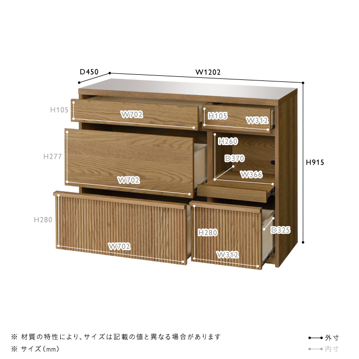 DIFE(ディフェ) キッチンカウンター W1200 | キッチン収納 | unico 