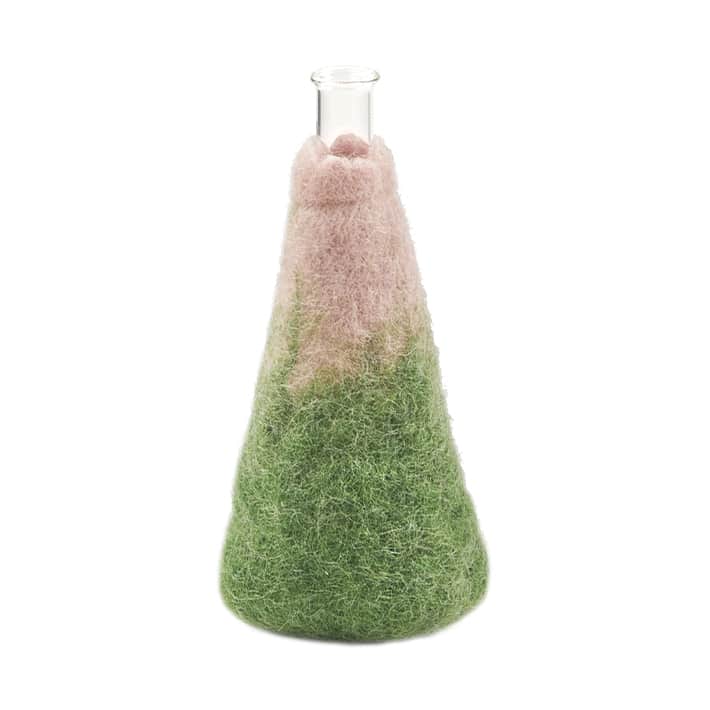 【再値下げ】wool vase　ピンク×グリーン