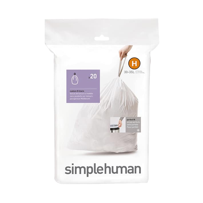 【オンライン限定アイテム】　simplehuman(シンプルヒューマン)　パーフェクトフィットゴミ袋 H 80枚入り