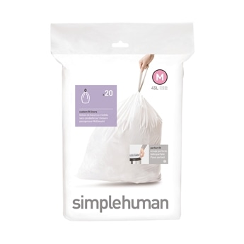 【オンライン限定アイテム】　simplehuman(シンプルヒューマン)　パーフェクトフィットゴミ袋 M 80枚入り