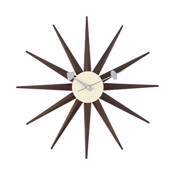 George Nelson Sunburst Clock　ウォルナット